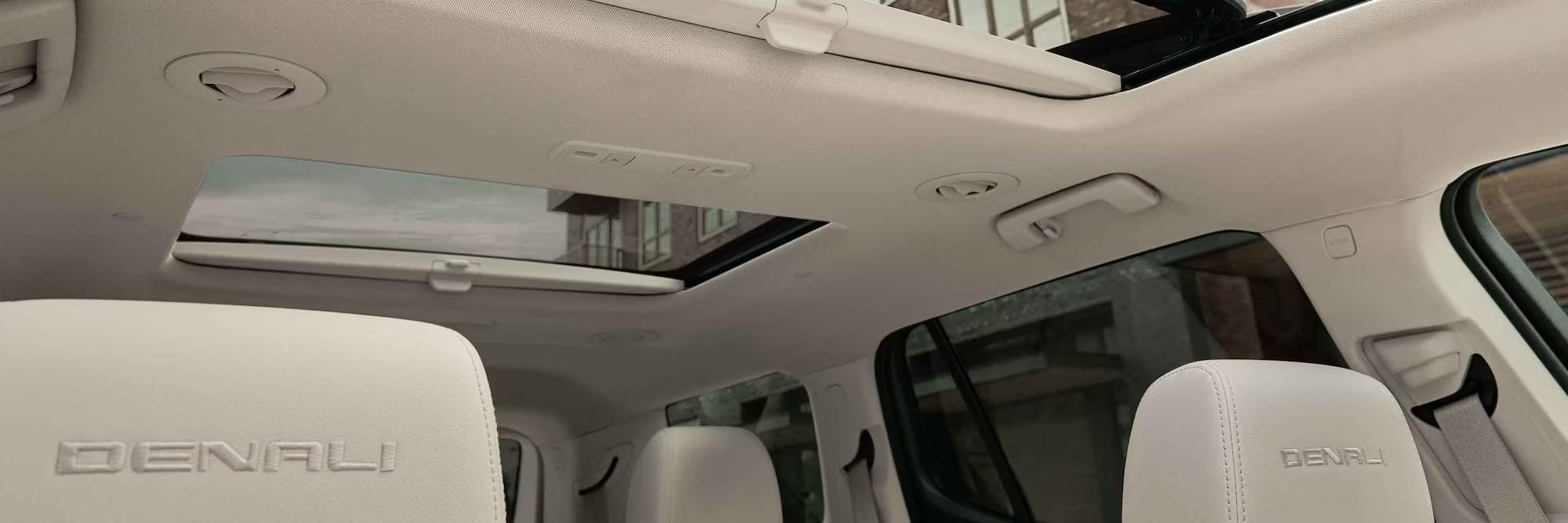 The available Dual Skyscape Sunroof features two panels, one over the front seats and another over the second row. With the express-open feature, the front panel slides fully open at the touch of a button.