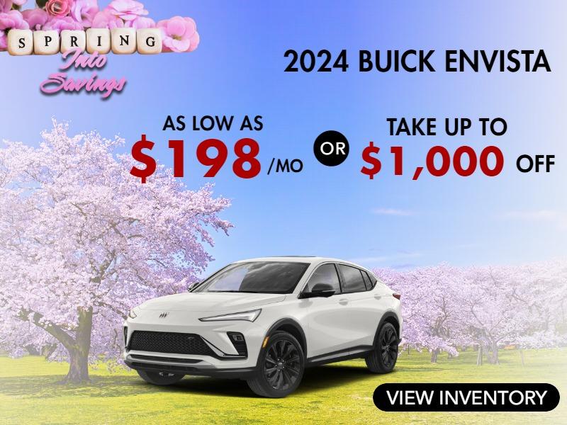 2024 Buick Envista
Stock B1718

AS LOW AS $198/mo 
OR take up to $1,000 OFF