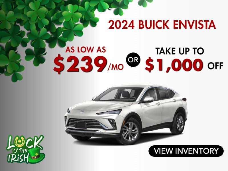 2024 Envista
Stock B1718
AS LOW AS
$239/mo
OR 
take up to 
$1,000 OFF