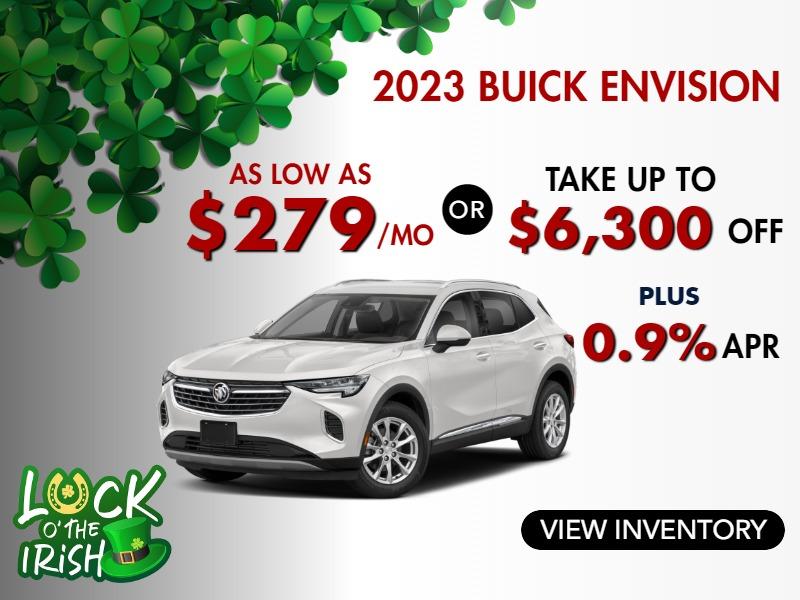 2023 Buick Envision
Stock B4707

 AS LOW AS $279/mo
or
take up to $6300 OFF
PLUS
0.9% finance