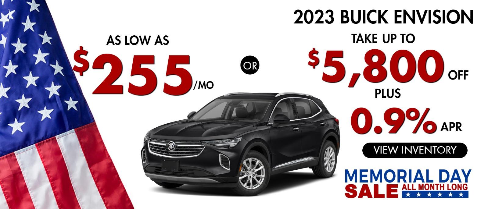 2023 Envision
Stock B8430

take up to $5800 OFF 
PLUS
0.9% finance

OR AS LOW AS $255/mo