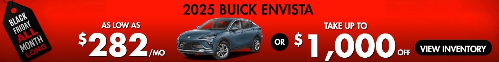 2025 Buick Envista
Stock B7027
MSRP 28775

Take up to 1k off or lease as low as 282/mo