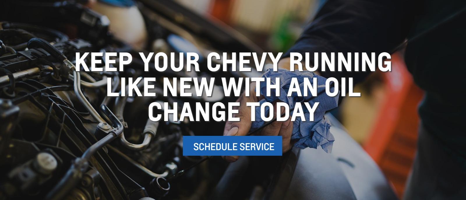 Keep your Chevy running like new with an oil change today