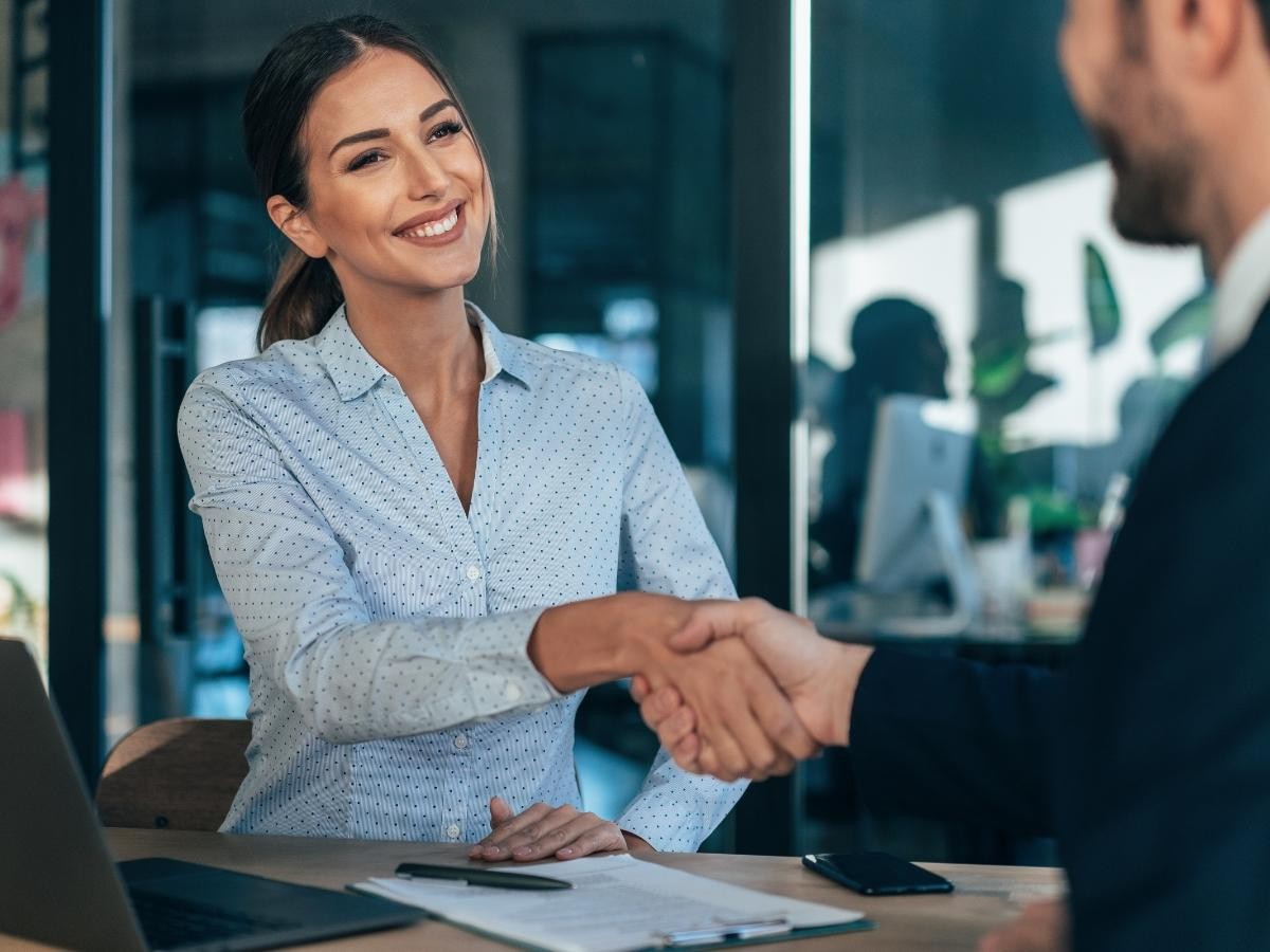 Two men shaking hands