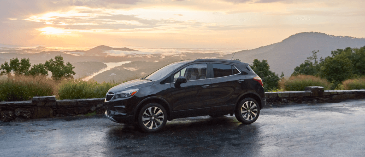 2021 Buick Encore parked overlooking hills