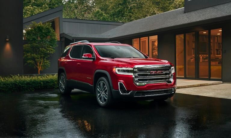 2023 GMC Acadia exterior in front of house