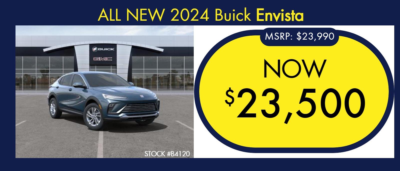 2024 Buick Envista
Stock #B4120
MSRP $23,990
NOW $23,500