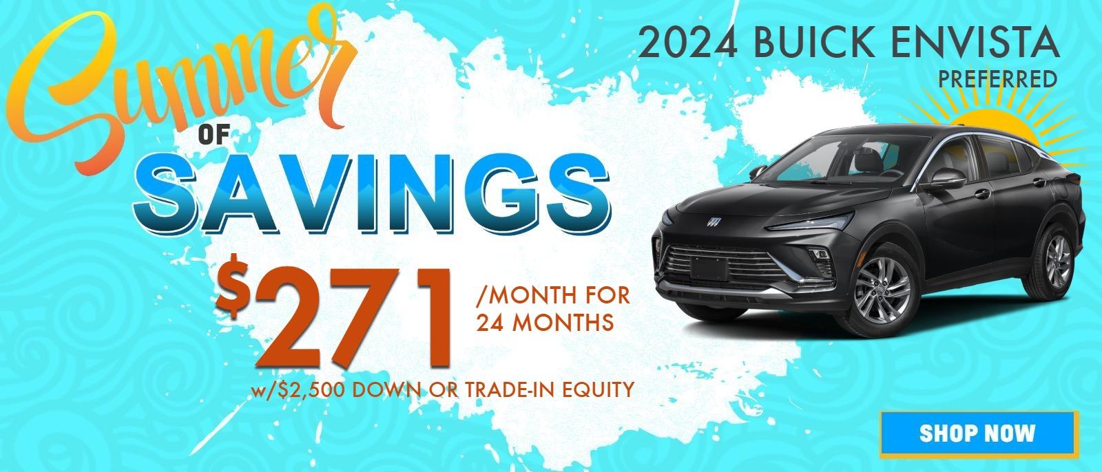 LEASE A 2024 ENVISTA PREFERRED FOR $271 PER MONTH FOR 24 MONTHS FROM MIKE YOUNG BUICK GMC IN FRANKENMUTH, MI
