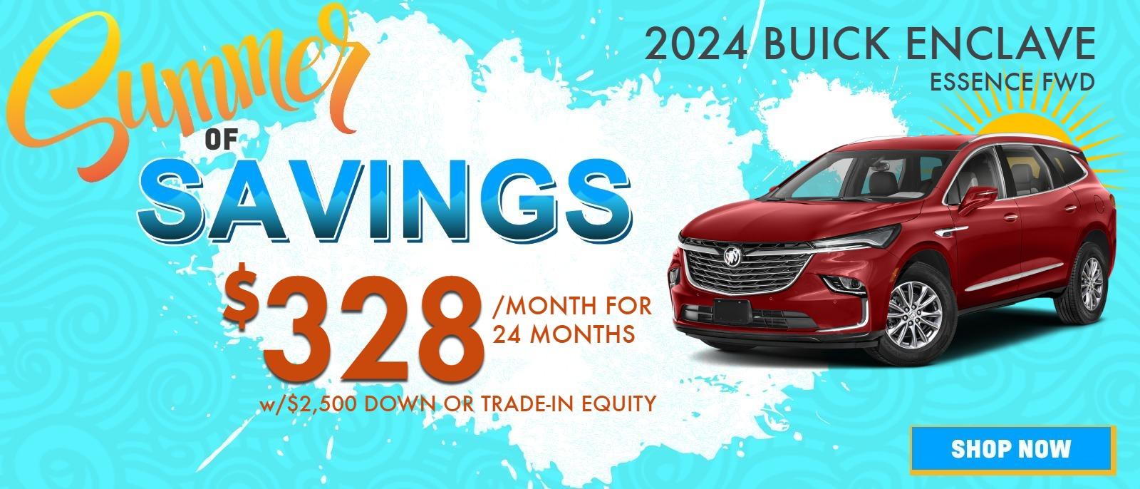 LEASE A 2024 ENCLAVE ESSENCE FWD FOR $328 PER MONTH FOR 24 MONTHS FROM MIKE YOUNG BUICK GMC IN FRANKENMUTH, MI