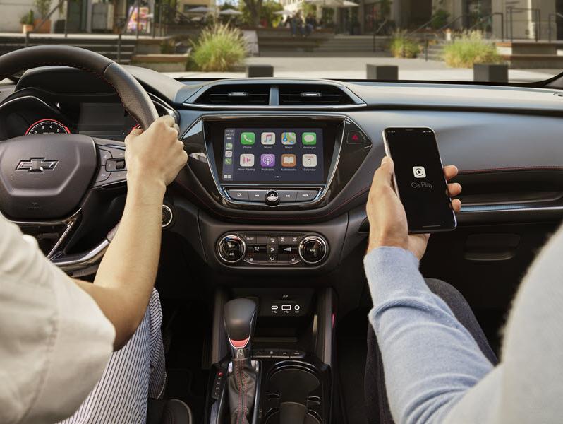 The Trailblazer offers Apple CarPlay and Android Auto support