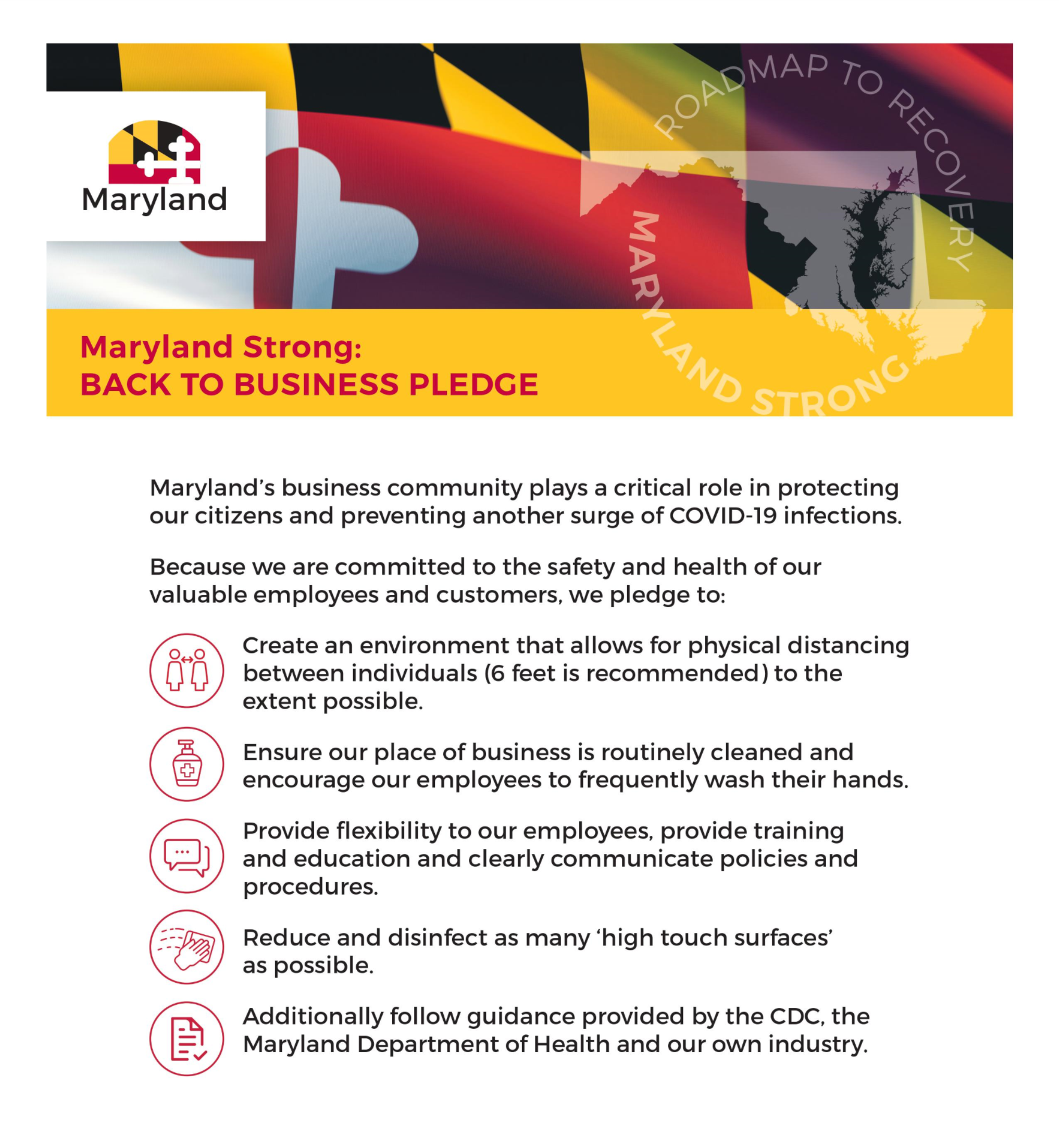 Maryland Strong - Back to Business Pledge