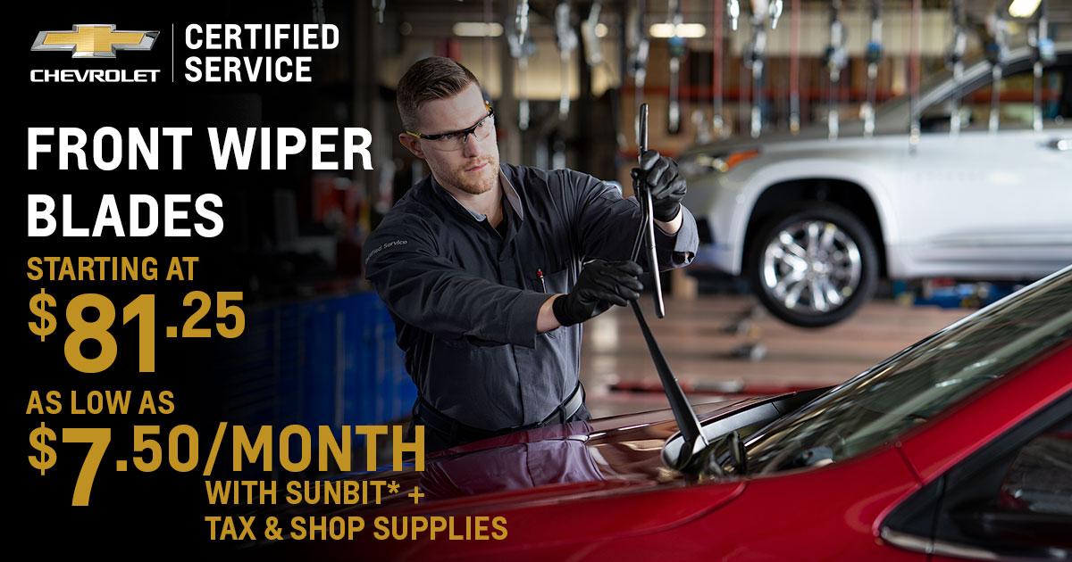 Windshield Wiper Replacement Service Special Coupon