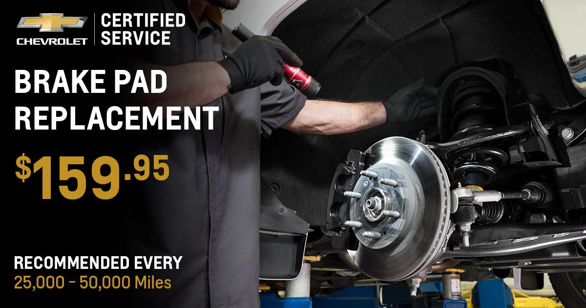 Chevrolet Brake Pad Replacement Service Special Coupon