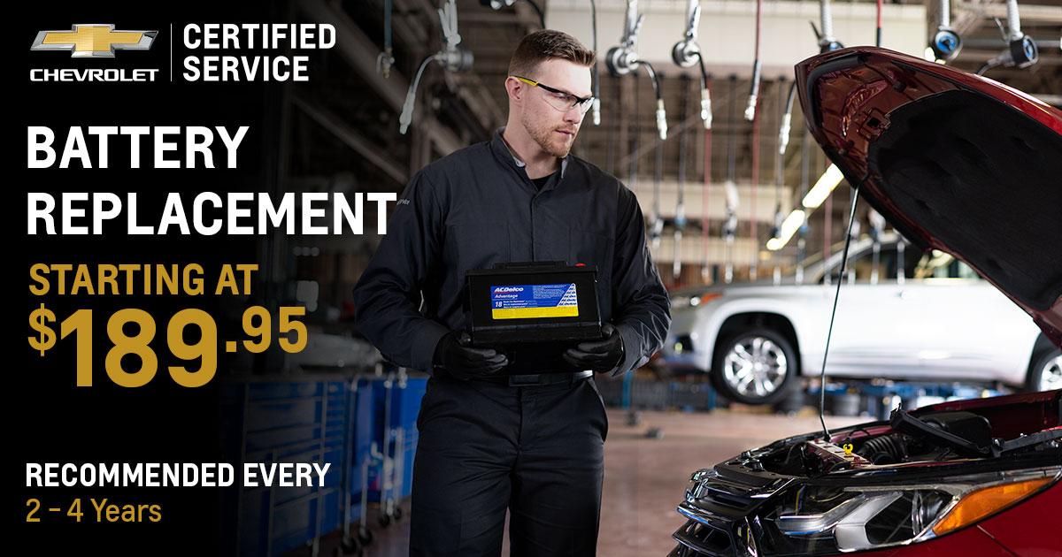 Chevrolet Battery Replacement Service Special Coupon