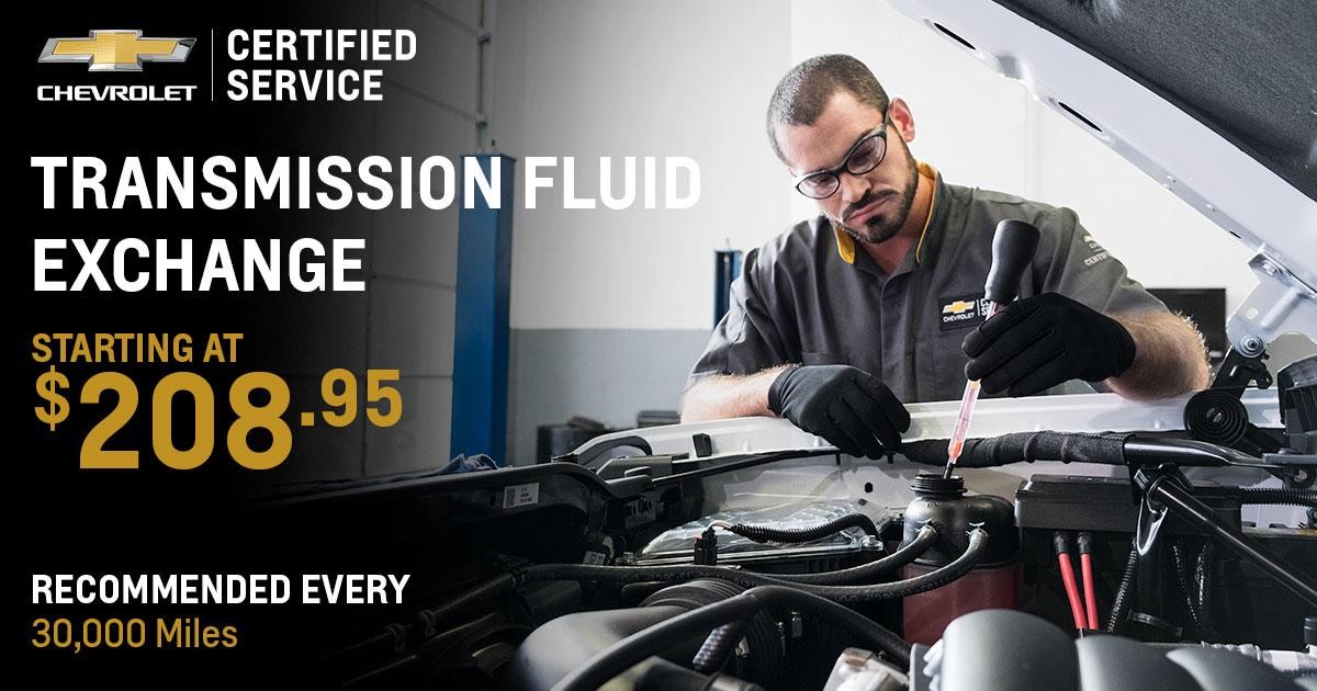 Chevrolet Transmission Fluid Exchange Service Special Coupon