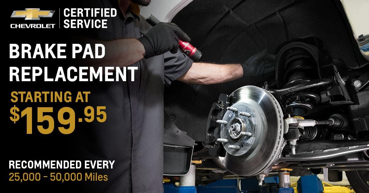 Chevrolet Brake Pad Replacement Service Special Coupon