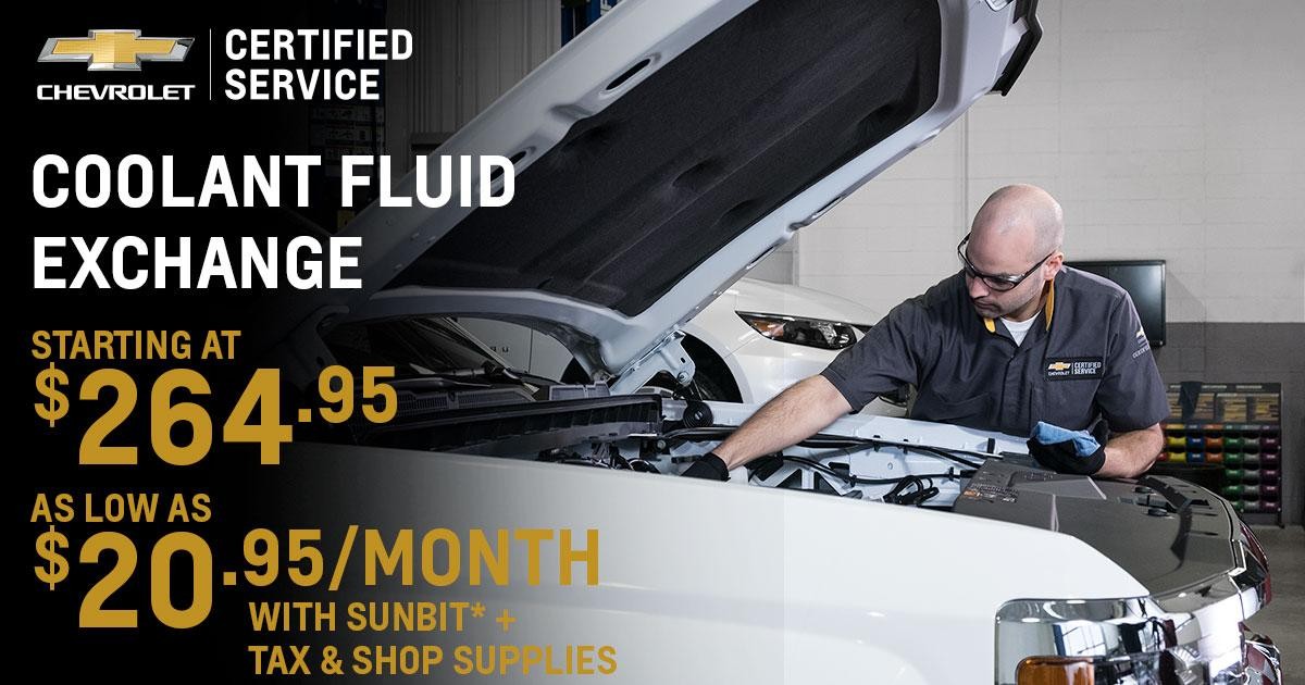 Coolant Fluid Exchange Service Special Coupon