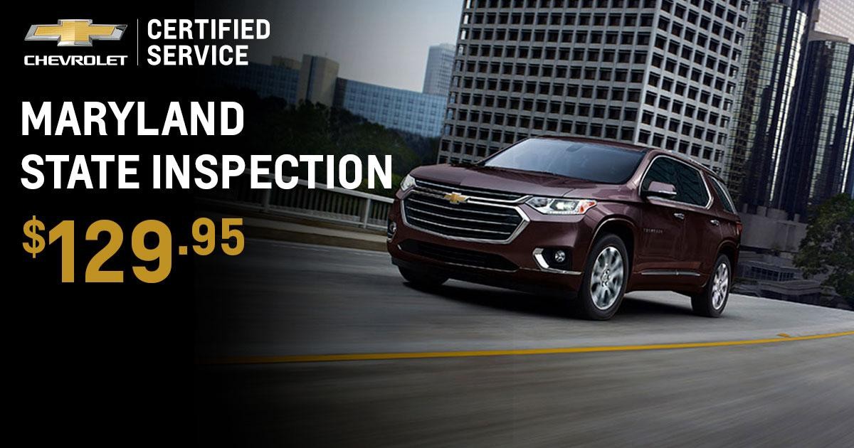 Chevrolet Maryland State Inspection Service Special Coupon