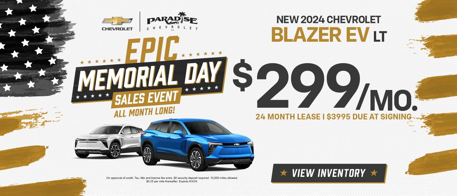 Lease a 2024 Blazer EV for just $299/mo
