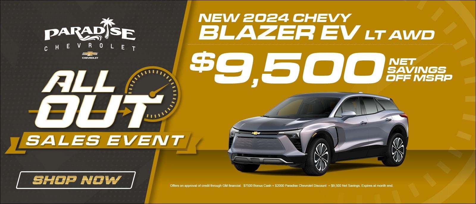 Save Up To $9500 on 2024 Chevrolet Blazer EV LT