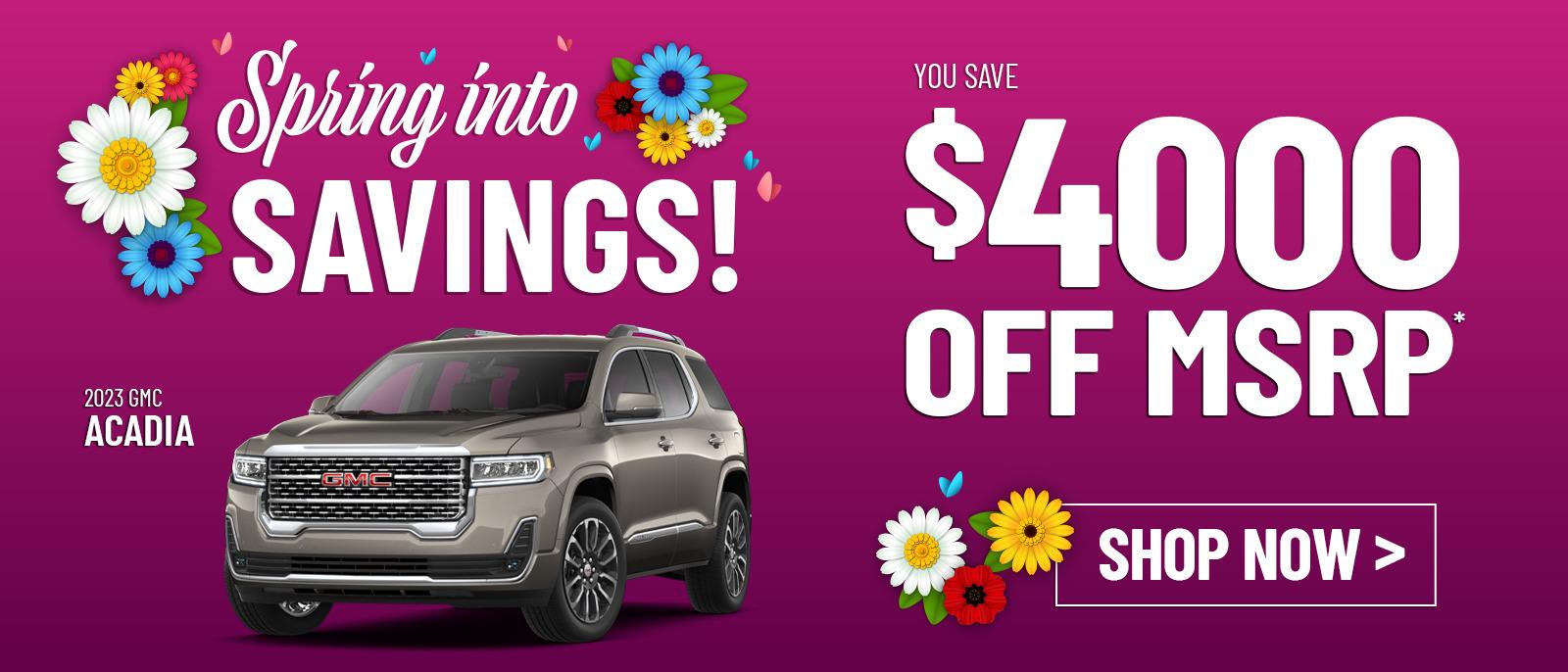 2023 GMC Acadia: You Save $4000 Off MSRP