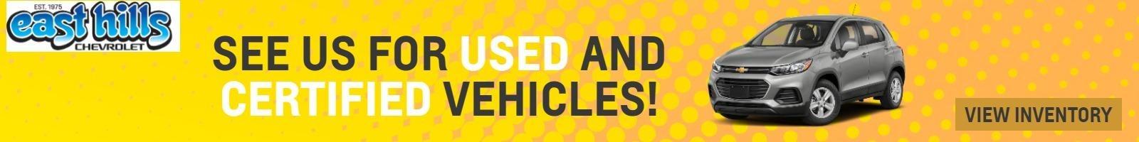 See us for used & certified Vehicles.