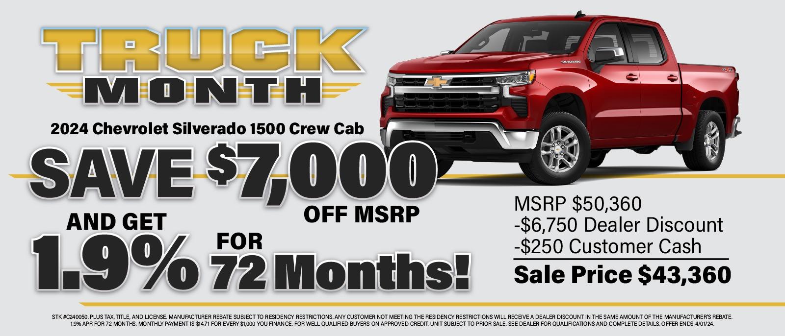 Truck Month 1.9% for 72 Months!