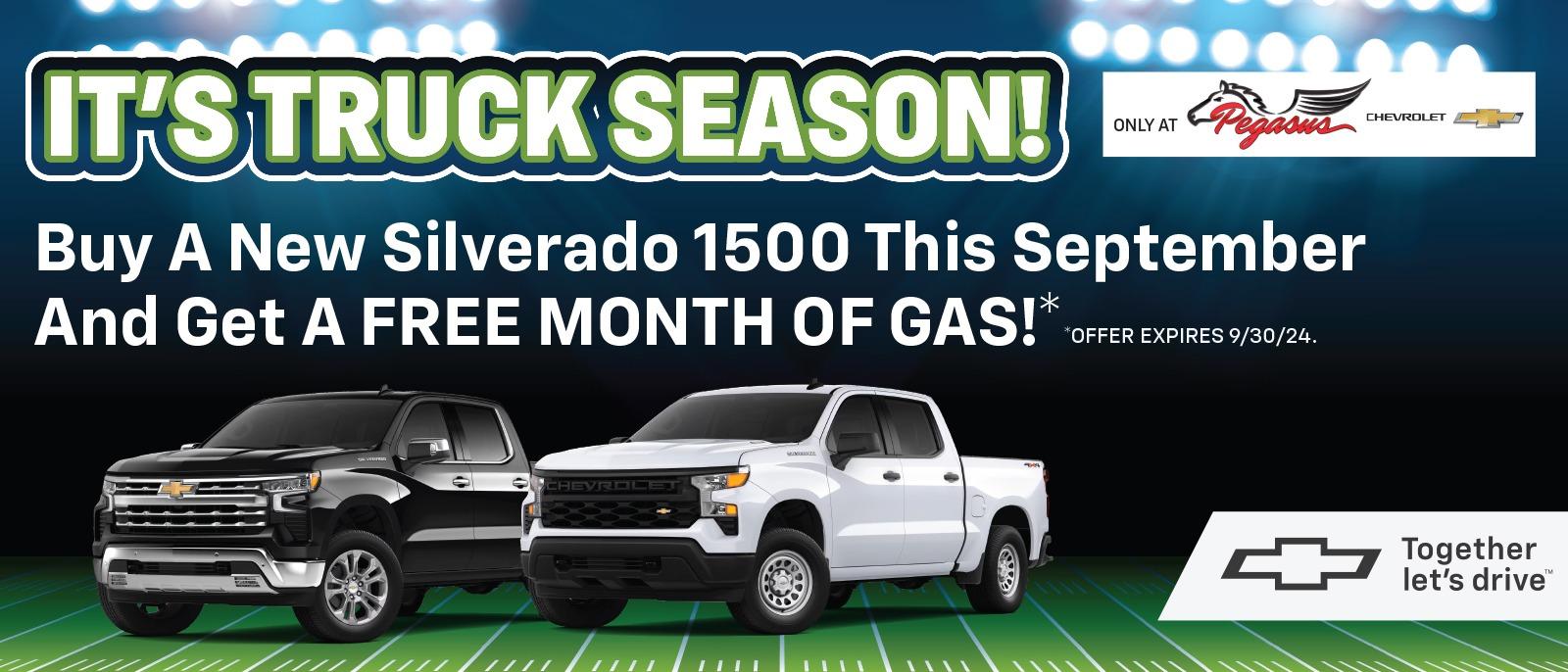 🚗Buy a New Silverado 1500 & get a FREE MONTH OF GAS!! -> Shop Now!⛽