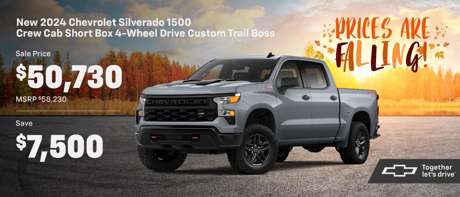 🍂Shop $7,500 Off 1500 Custom Trail Boss! MSRP: $58,230 -> Pegasus Price: $50,730!🍁