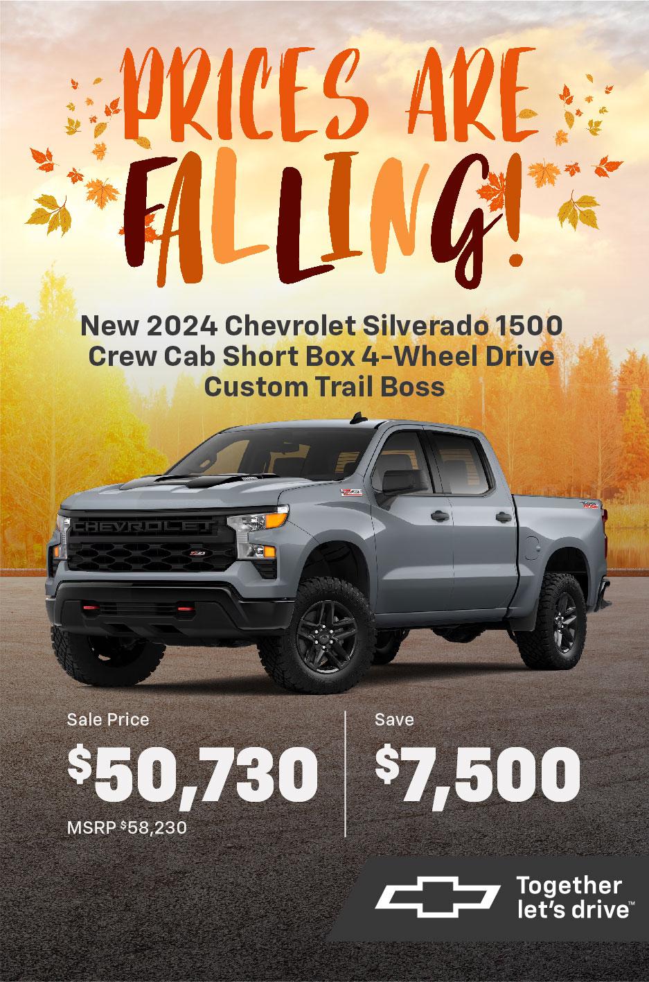 🍂Shop $7,500 Off 1500 Custom Trail Boss! MSRP: $58,230 -> Pegasus Price: $50,730!🍁