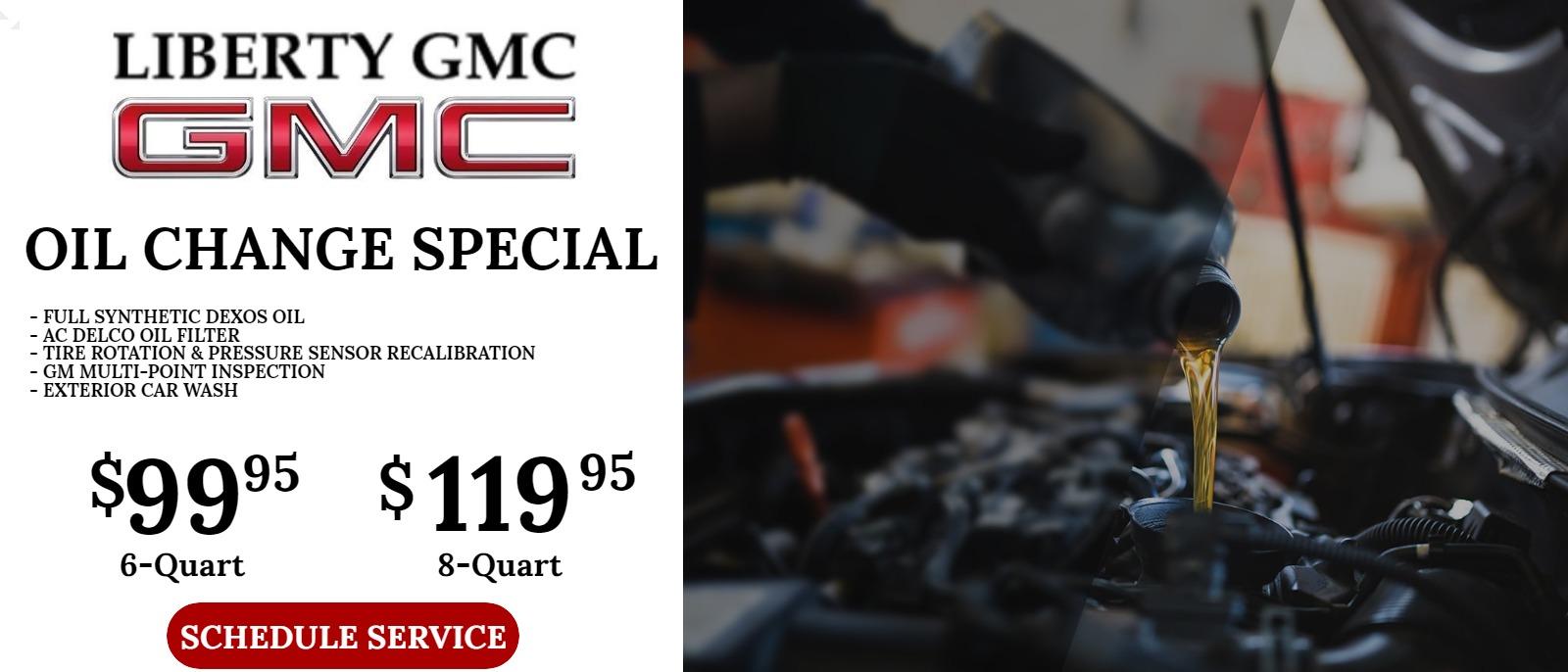 Schedule Your Oil Change with Liberty GMC Today!