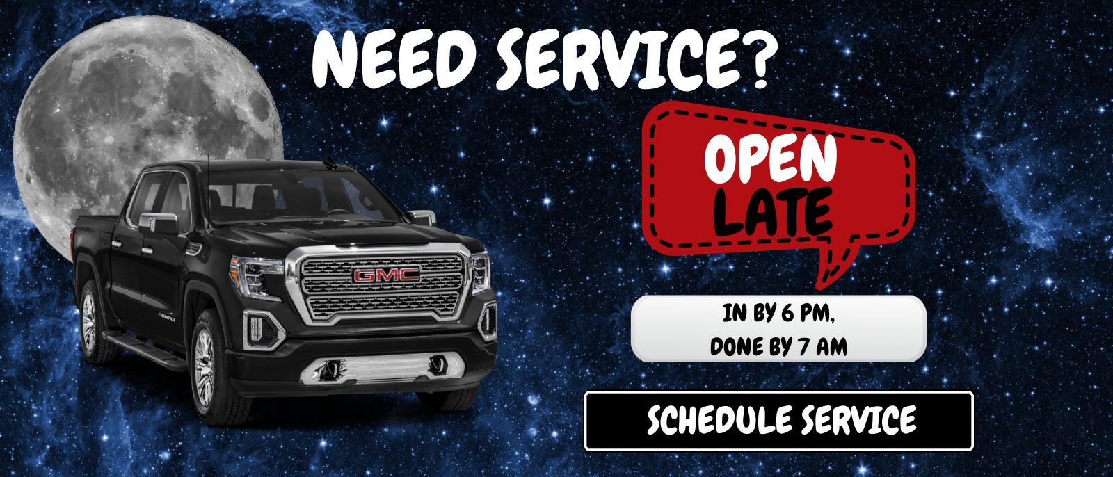 Liberty GMC Service is open late