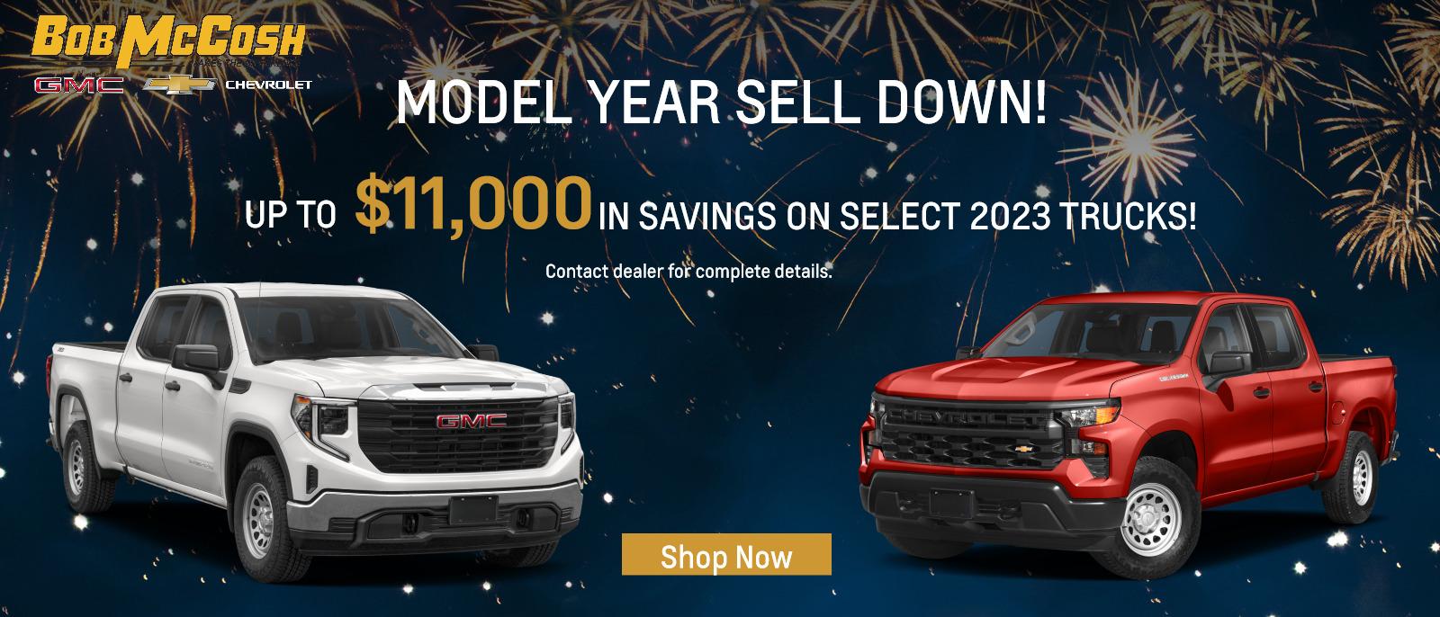 MODEL YEAR SELL DOWN!
Up to $11,000 In Savings On Select 2023 Trucks!
Contact dealer for complete details.