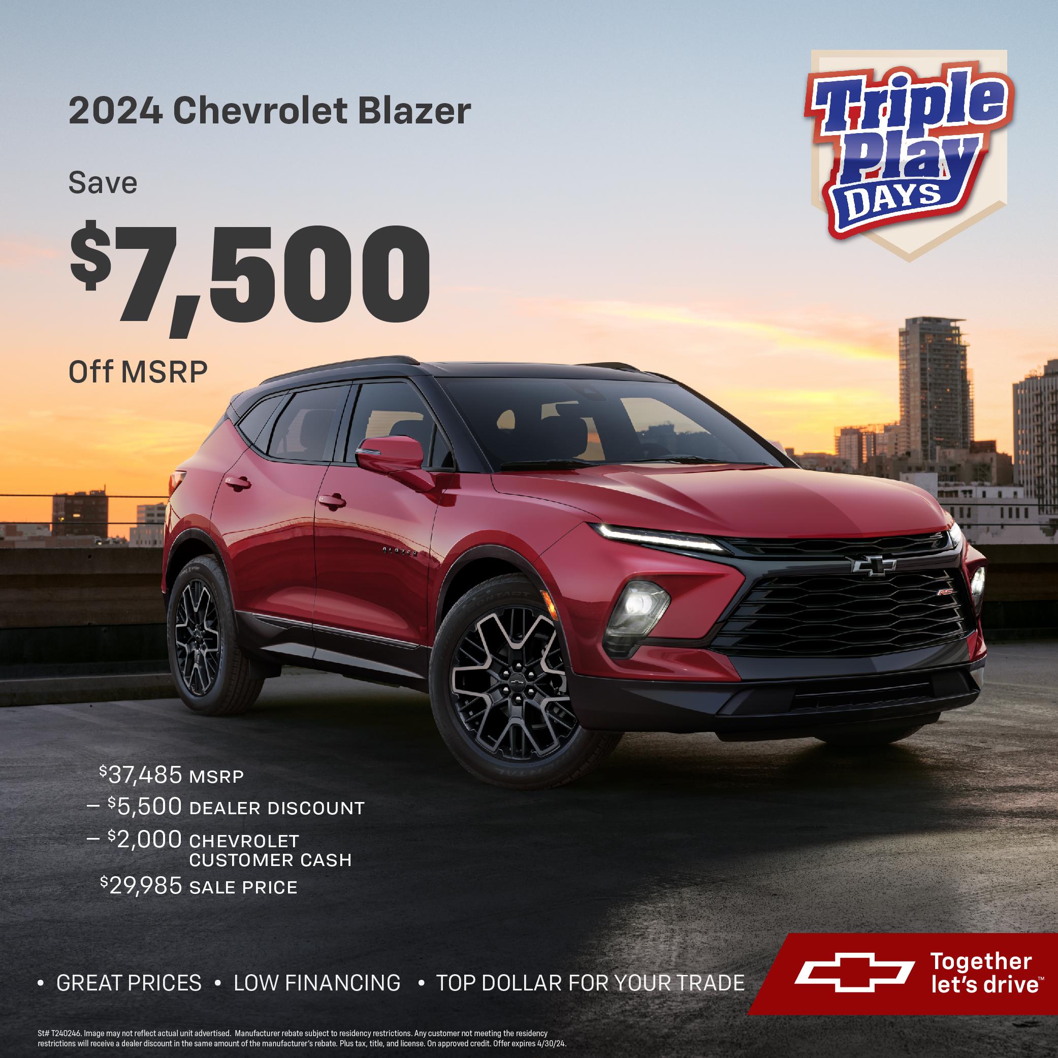 Chevrolet Blazer Offer!⚾