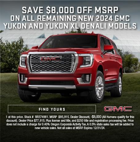 2024 GMC yukon and yuukon xl denali 