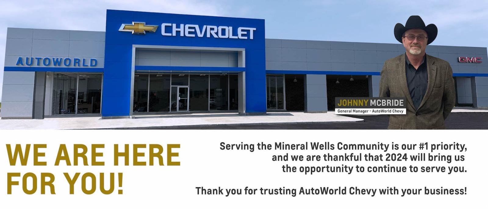 Our General Manager of AutoWorld Chevrolet has a Special New Year's message
