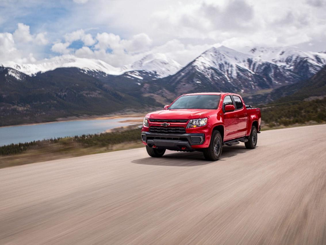2022 Chevy Colorado driving on open road