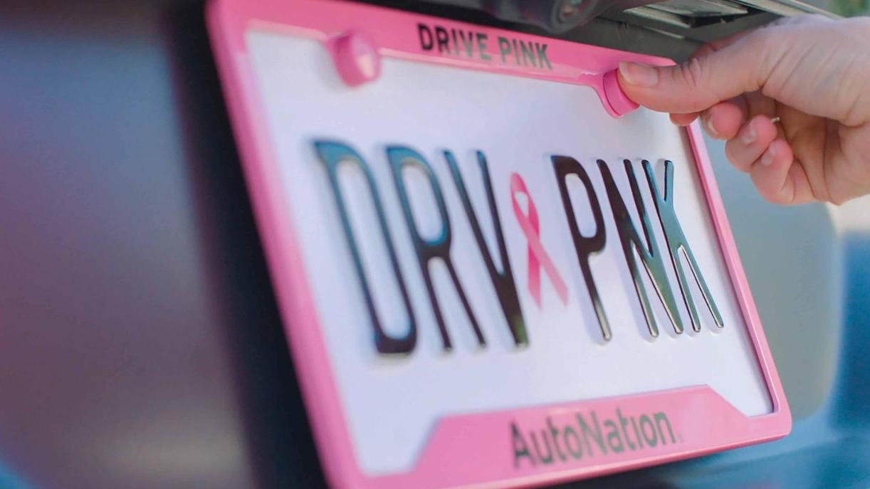 Drive Pink License Plate