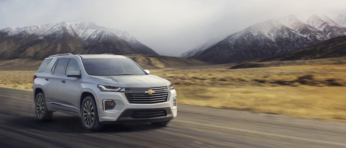 2022 Chevy Traverse driving in the mountains