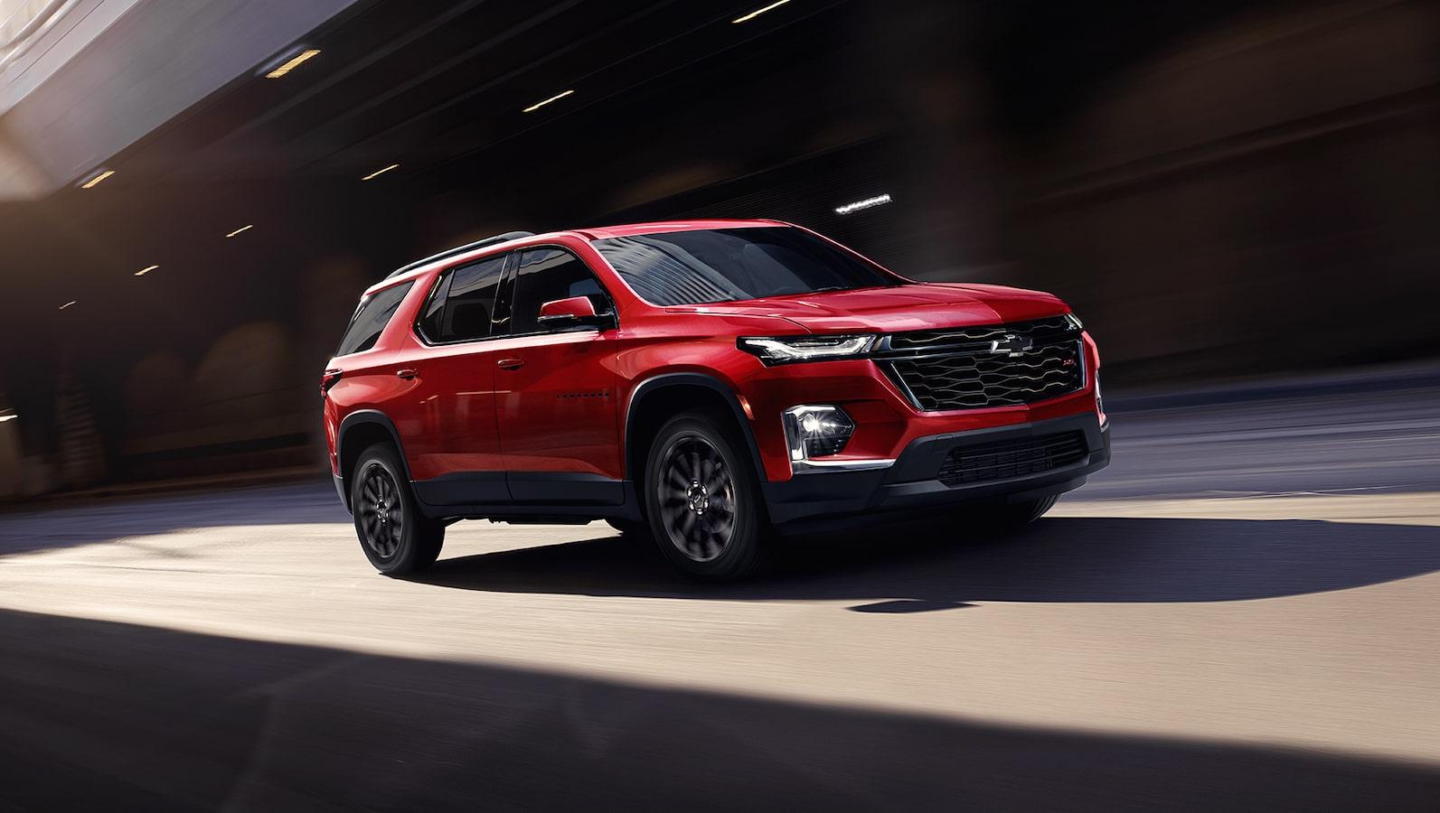 2023 Chevy Traverse | Red Driving