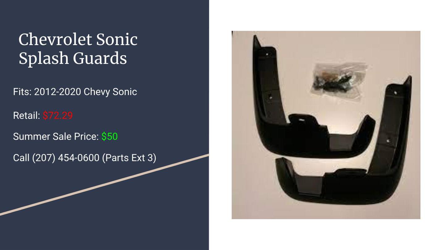 Chevy sonic deals parts and accessories