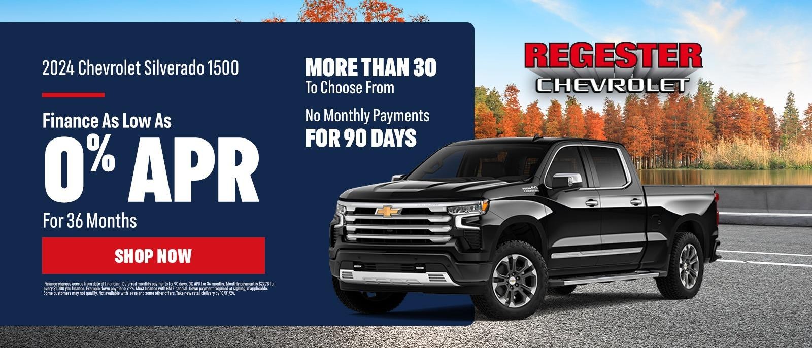 New Silverado 1500 0% APR for 36 Months