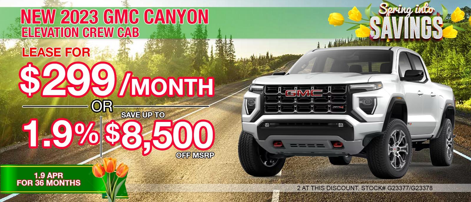 2023 GMC CANYON ATX. Your Net Savings After All Offers $7,000 OFF MSRP.