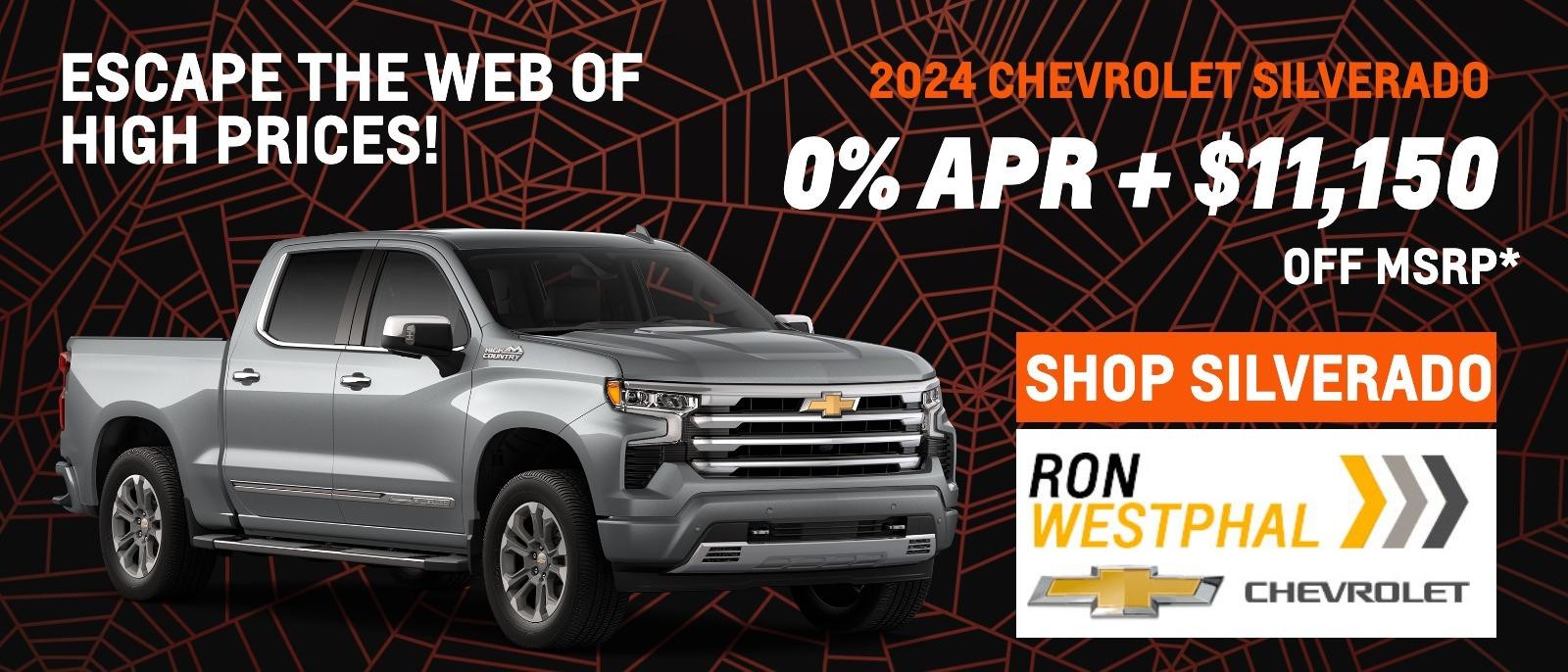 October 2024 Silverado Specials - Escape the Web of High Prices