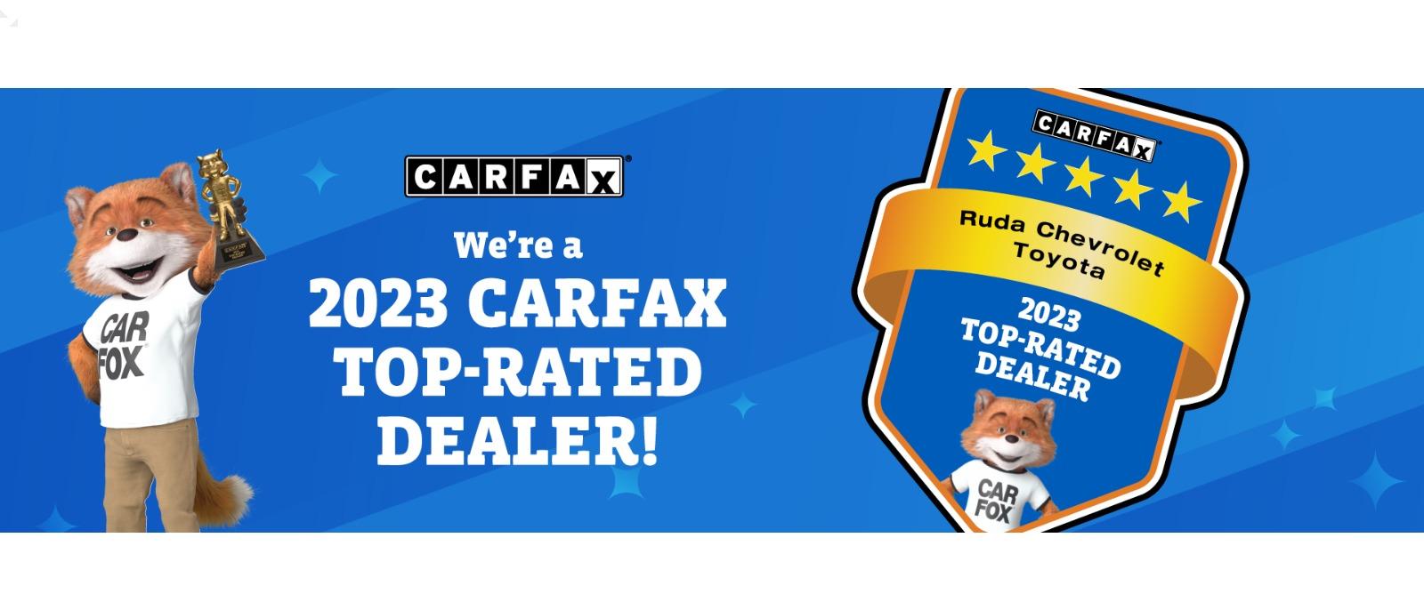 WE'RE A CARFAX 2023 TOP-RATED DEALER!