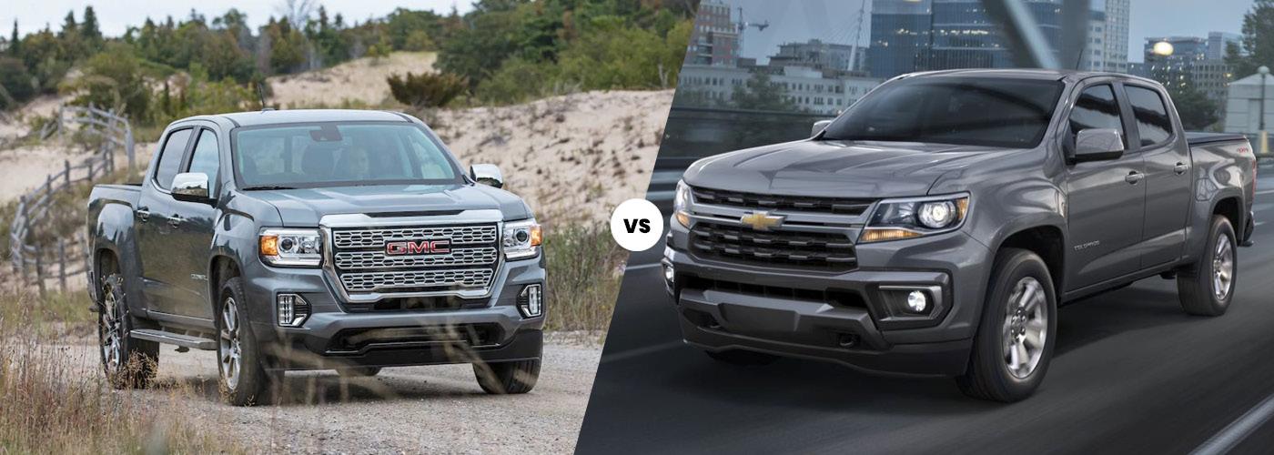 2021 GMC Canyon vs. Chevrolet Colorado comparison