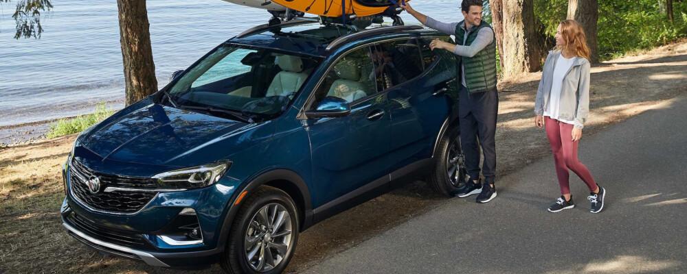2021 Buick Encore parked by lakeside