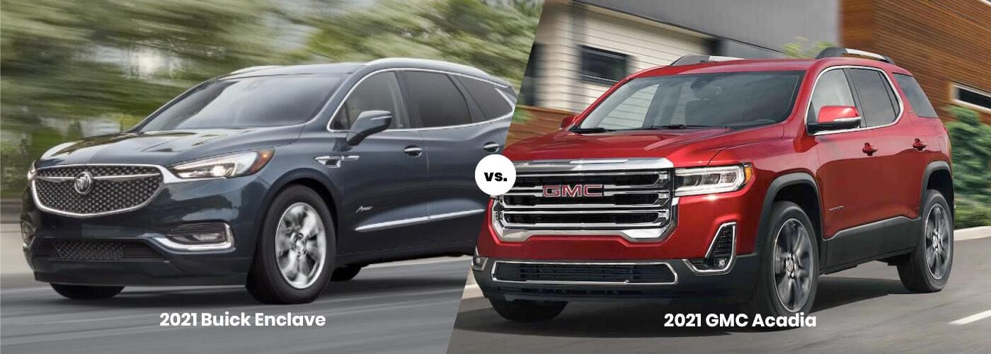 2021 Buick Enclave vs. 2021 GMC Acadia