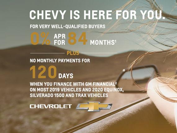 0% for 84 Months available with no payments for 120 days available