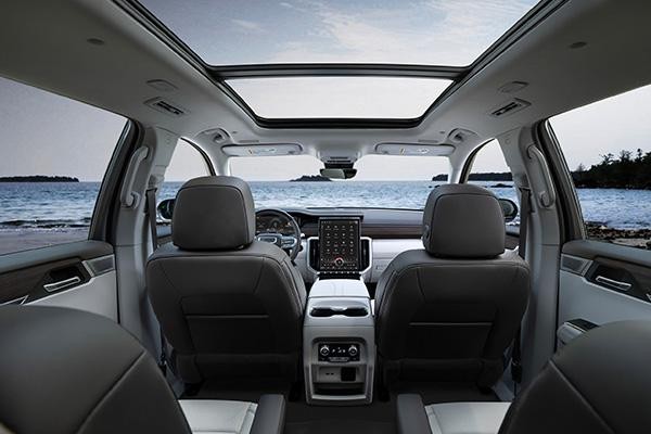 View the interior cabin of 2024 GMC Acadia